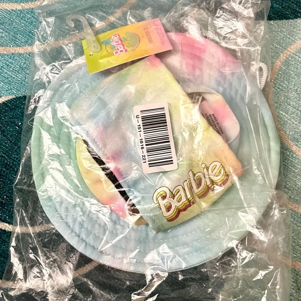 NWT Barbie Tie Dye Pet Dog Cat Bucket Hat - SIze XS/Small